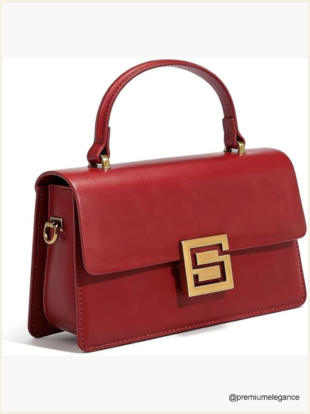 Small Satchel Crossbody Bag Vegan Leather Top Handle Purse